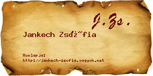 Jankech Zsófia névjegykártya