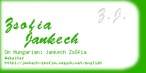zsofia jankech business card